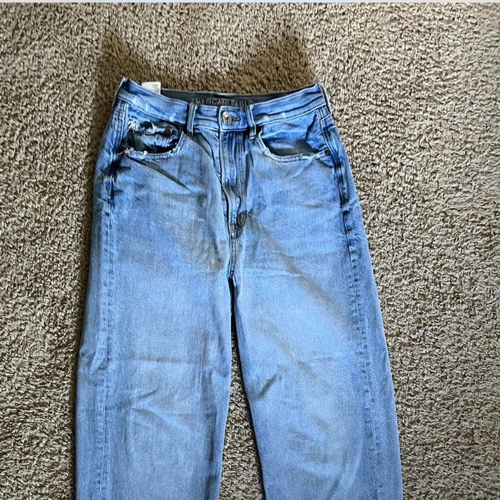American Eagle Outfitters Light Blue Straight Leg Jeans